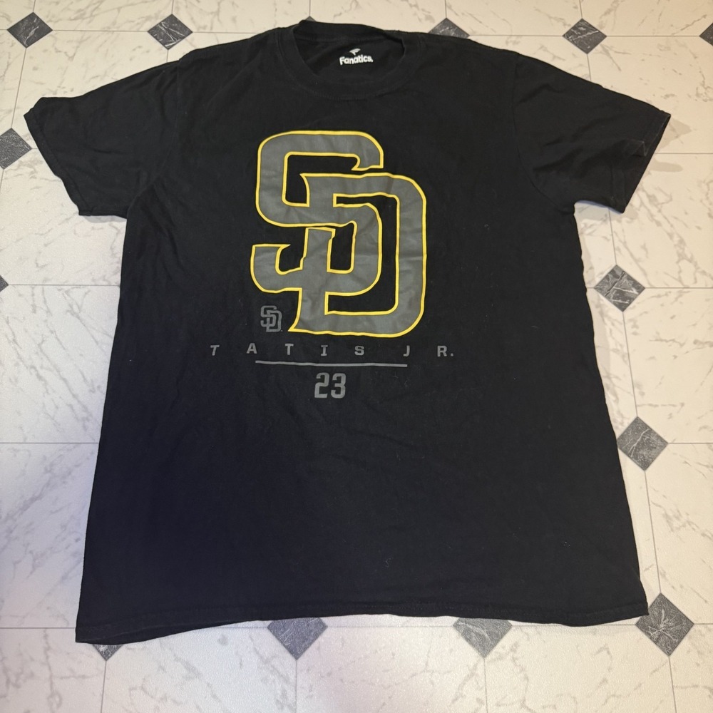 Fanatics San Diego Padres Tatis Jr. #23 Black Graphic Tee MLB Men's Large‎